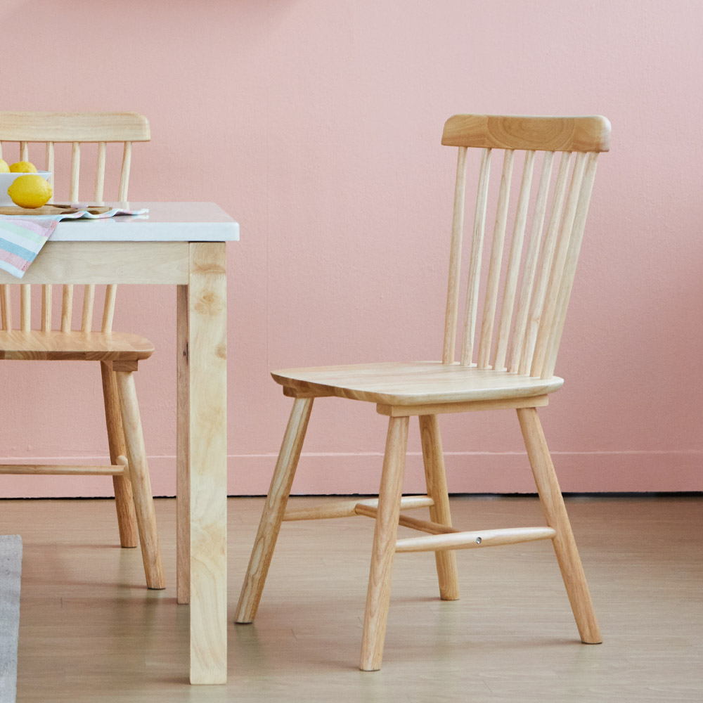 리비니아 TOTO 마틴 디자인 고무나무 원목 의자 4colors - 내츄럴 