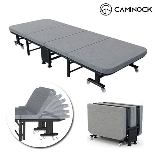[오늘출발] [신상품] 캠인노크 접이식침대 간이 각도조절 - 그레이(190cm×60cm)