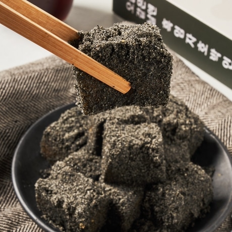 더바른떡 인절미 3종 600g (카스테라/흑임자/콩가루쑥) - 흑임자호박인절미