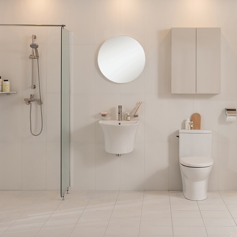 리바트 집테리어 블랑 타일 욕실 (시공비 별도) - 블랑 거실욕실 프리미엄형 