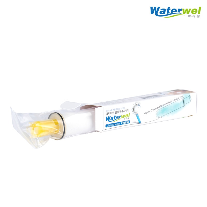 워터웰 비타민필터샤워기 수전녹물제거 잔류염소제거 CVS-550 리필필터 - 비타민샤워기 리필필터 1개