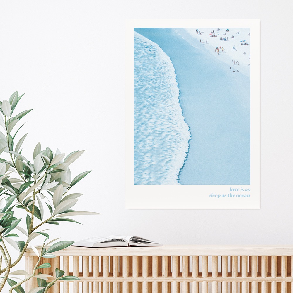 [오늘출발][신상품]오홀리브 접착 매직 포스터 여름시리즈 러브 이즈 오션 - 러브 이즈 오션 / A1(594x841mm)