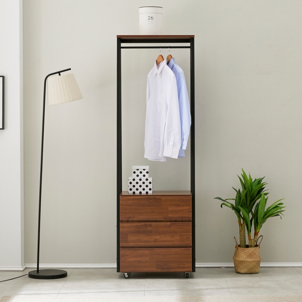 [신상품]규수방 라프텔 멀바우 드레스룸 옷장 이동식행거 600 - 3단이동식행거