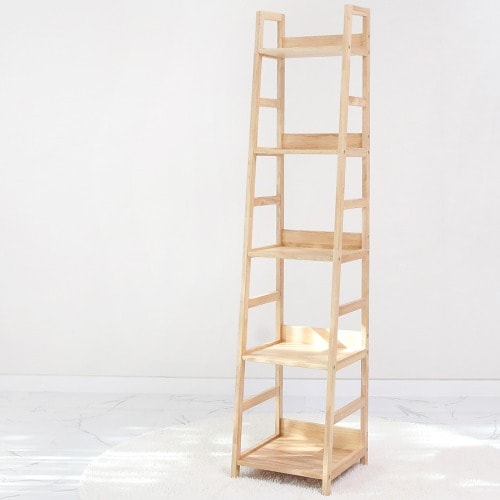 [오늘출발] [신상품] 벤트리 원목 5단 사다리 수납선반 2size (2color) - 350 size_내추럴 색상