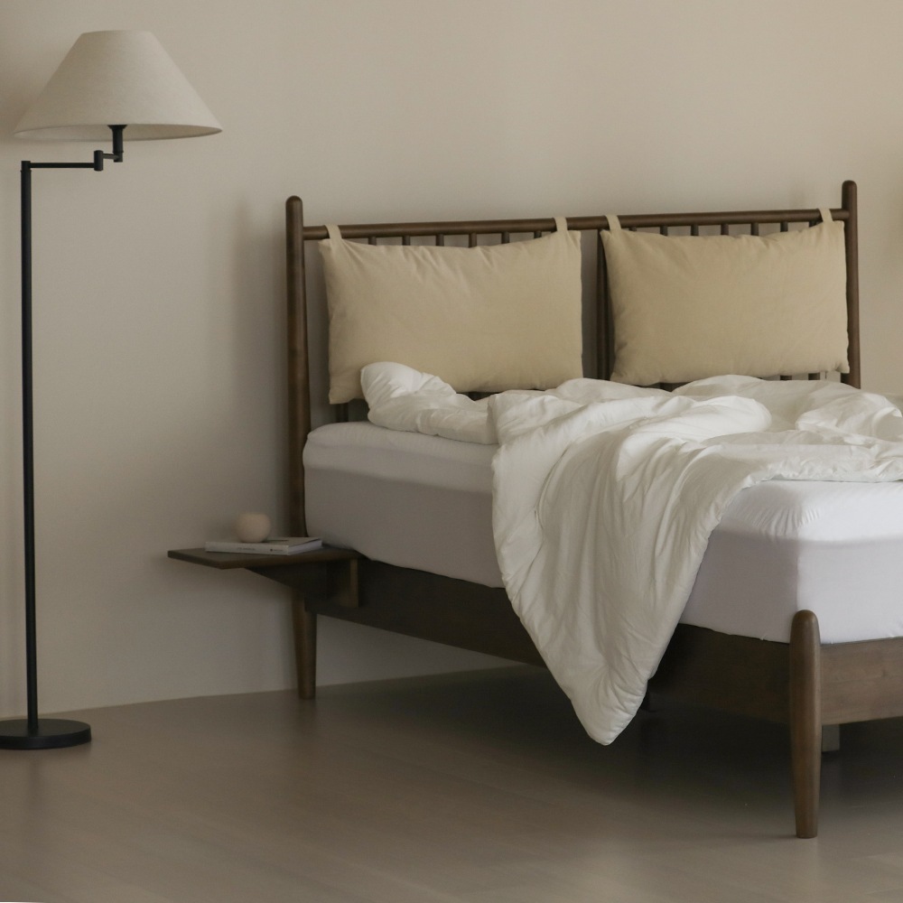 [신상품] 라미에스 오우드 패브릭 원목 수납 침대 프레임 SS Q K K+ LK LK+ - 헤드 침대_오우드 SS