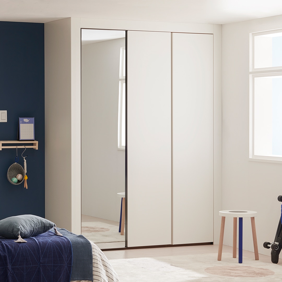 한샘 바이엘 채널 작은방 거울 붙박이장_행거형(150~220cm) - B형:155~160cm(B) 