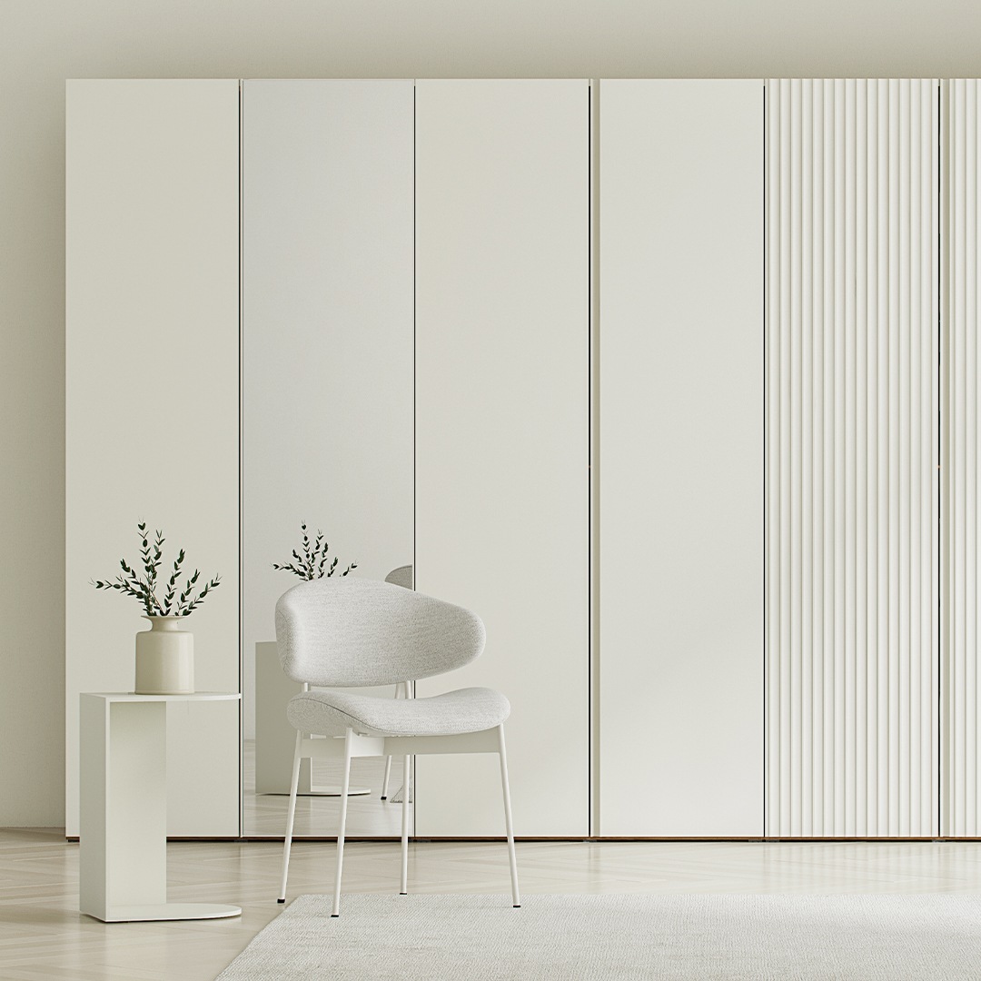 [신상품] 한샘 아트월 거울 붙박이장 비대칭형_선반형(18종/택1) - A형 : 소프트화이트_R형:410~420_13.5자~14자(R)