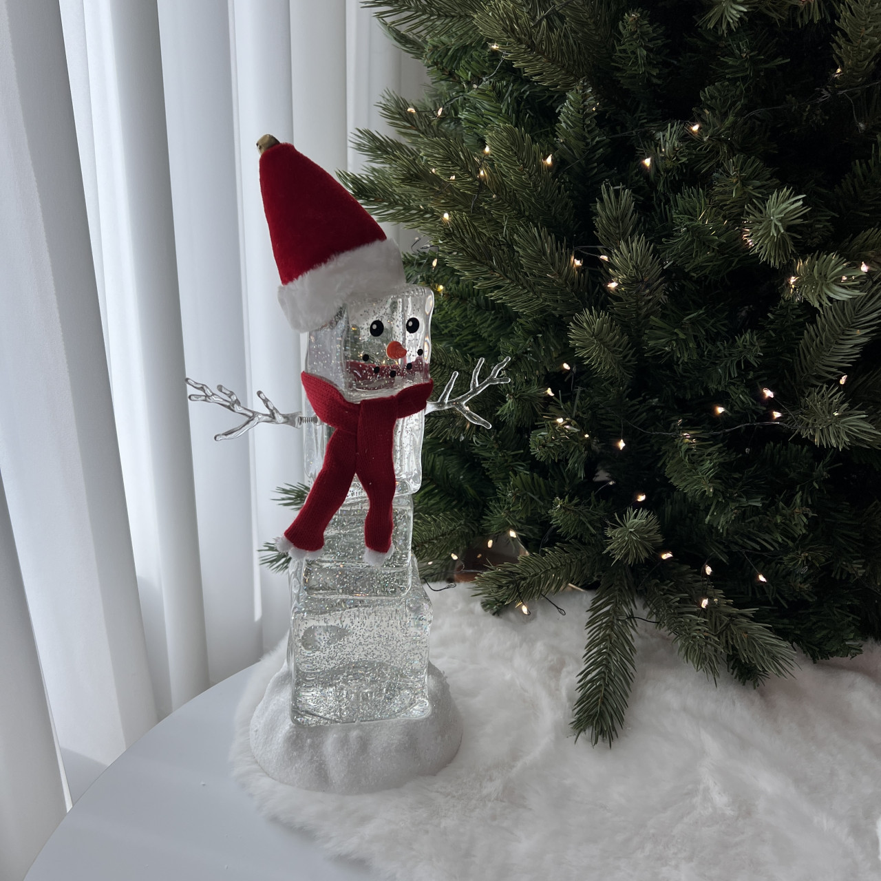 차렌시아 눈사람 얼음핑 크리스마스 스노우볼 무드등 겨울 아이스 미니어처 선물 트리장식 - Long(얼음4단)