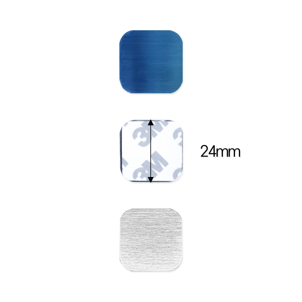 [오늘출발][신상품]디와이엔텍 스티커 3M 양면 테이프 스테인리스 사각 원형 철판 24mm ~ 30mm - 01 스티커 스텐 사각 철판 24mm - 5개