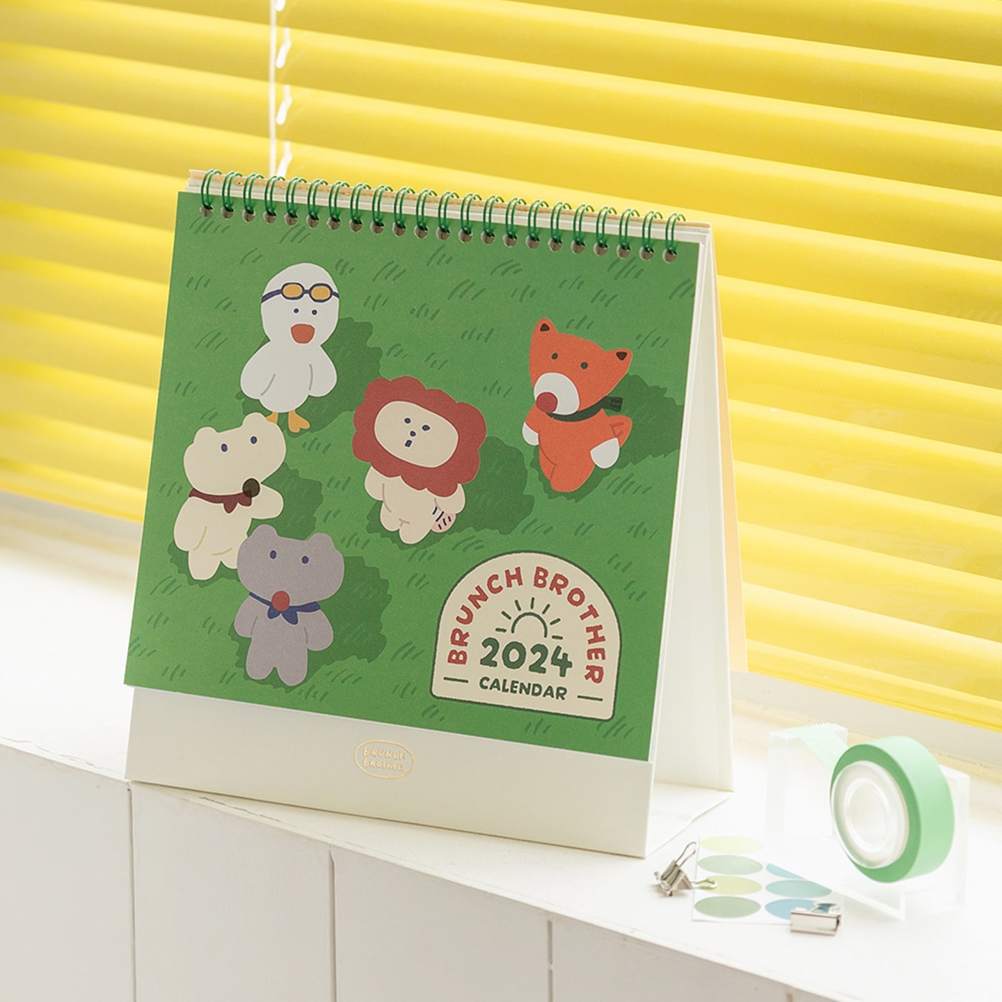[오늘출발][신상품]근처문구점 2026 Brunch Brother 탁상 달력 귀여운 일러스트 인테리어 데스크 캘린더 - 스윗 모그리