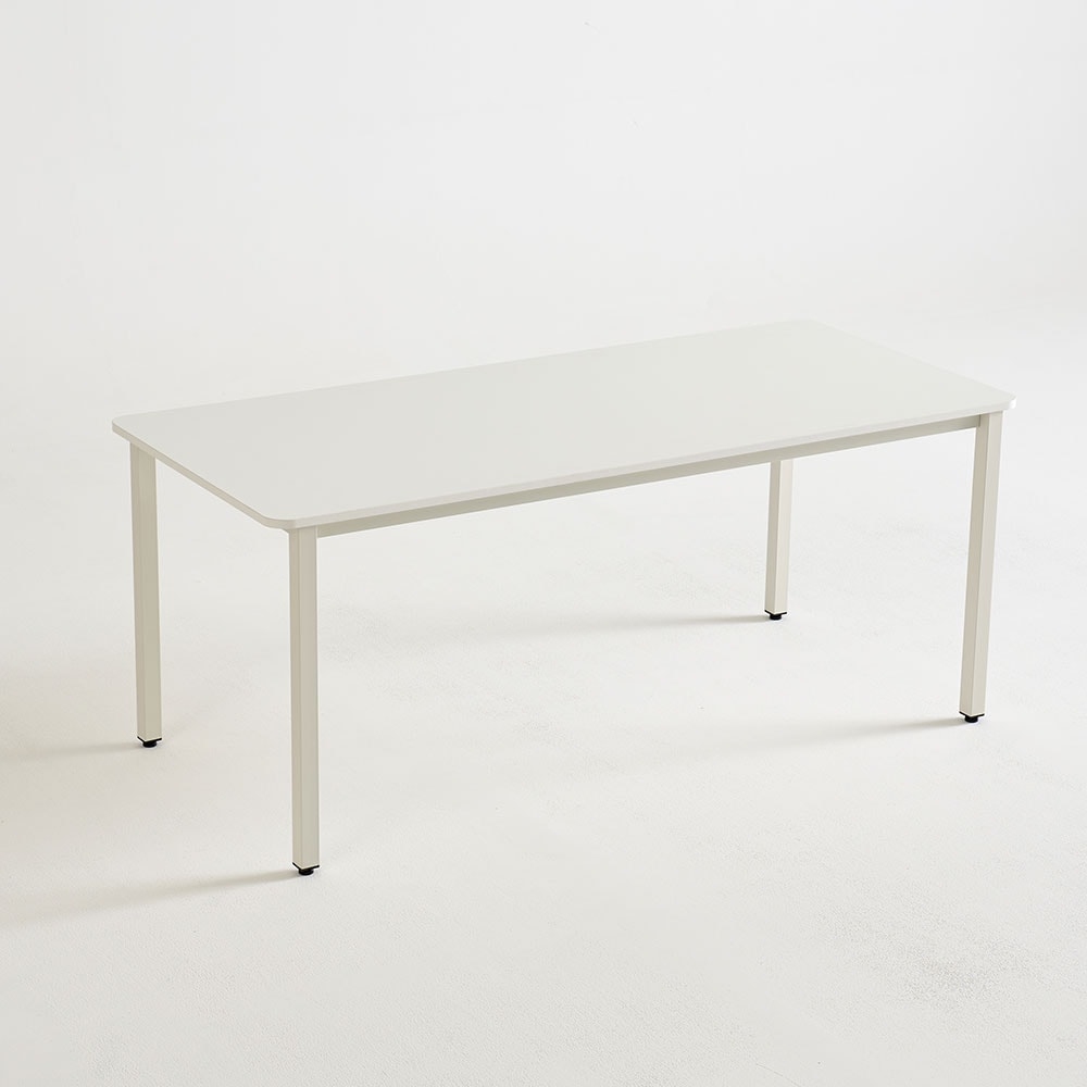 필웰 E0자재 홈오피스 라운드 심플 책상 1200 1400 1600 1800 4size - 1200x600_화이트 (DK9928)