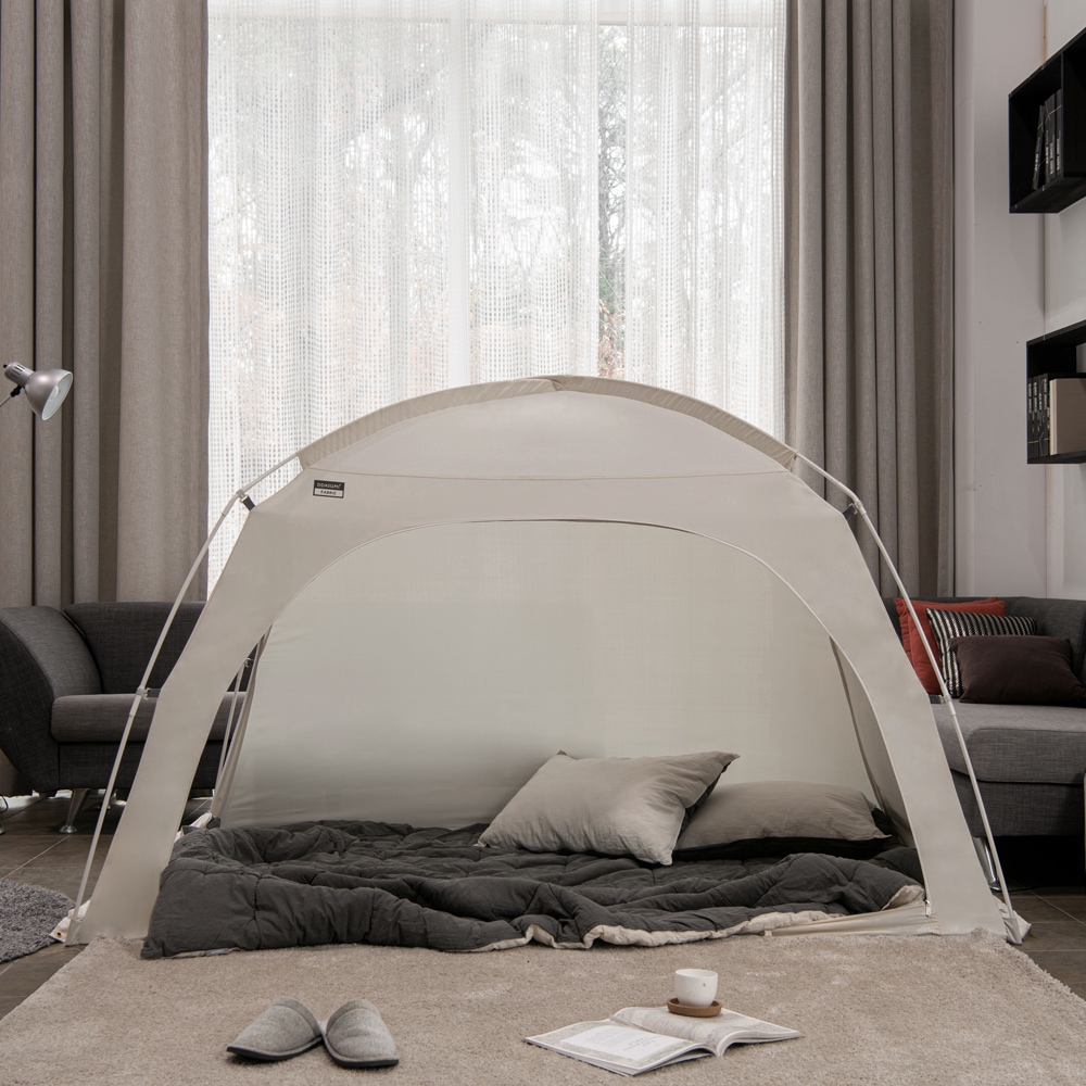 따수미 패브릭 보온 난방텐트 S-PE폴 - 1인용(싱글)_그레이