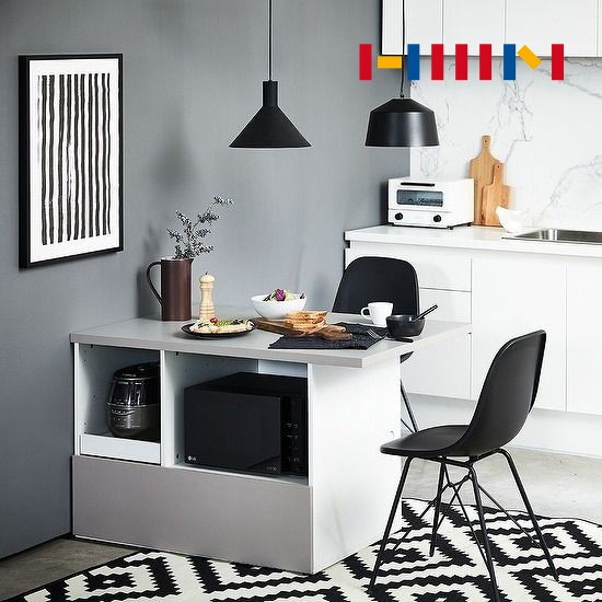 한샘 키친온 아일랜드 식탁_높이74cm 