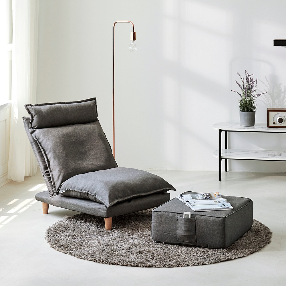 상도가구 베이크 편안한 패브릭 1인용 좌식쇼파 리클라이너