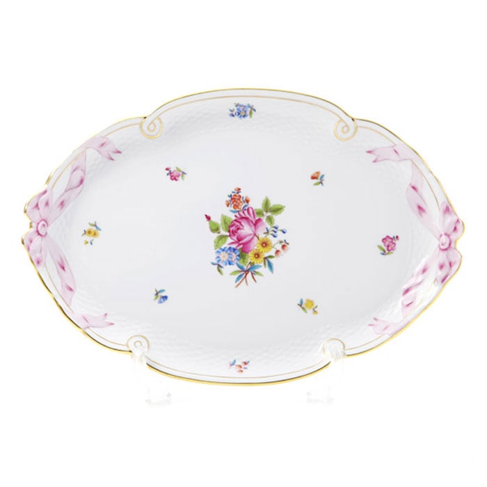 [해외] 헤렌드 [해외] 부케 코넬리아 타원형 파티 트레이 접시 41cm