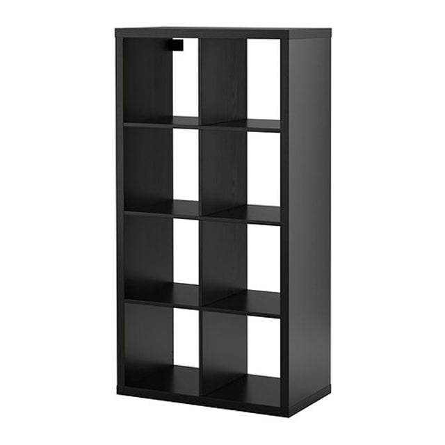 이케아 KALLAX 2X4 4단 책장 - 블랙브라운 703.518.91 