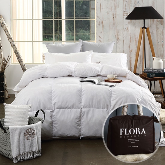 플로라침구 뉴베스타 스마트 구스 블렌딩 차렵이불 8컬러 - 화이트_Q 블렌딩구스 1800g 