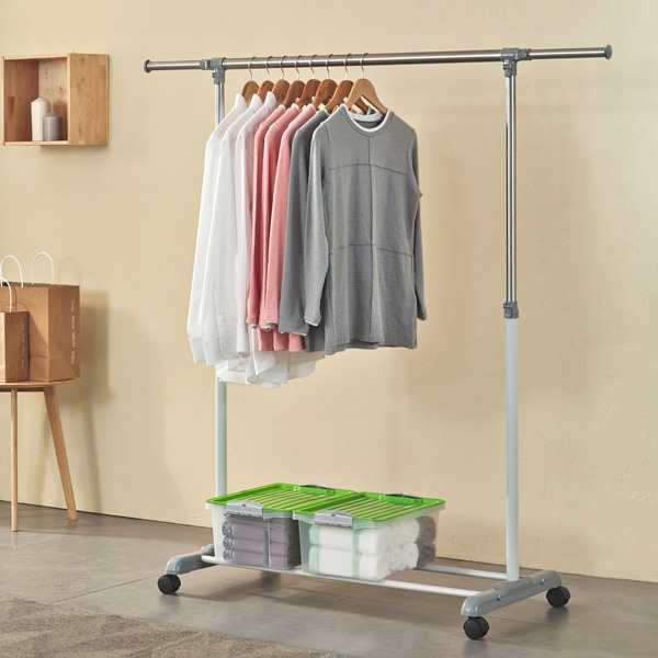 가화행거 스텐 1단 이동식 행거(SMH1000M) 