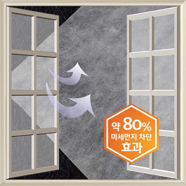 엘홈 미세먼지 정전기 필터(고급대형150x240cm) 황사 꽃가루 벌레 창문필터