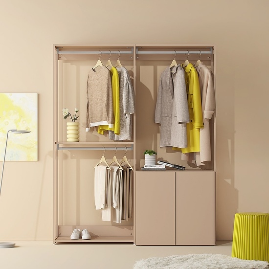 한샘 스테이 드레스룸 세트 166cm 하부수납형 