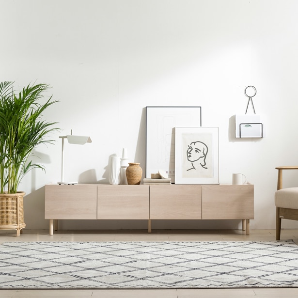 리바트 오트 1600 거실장 2색택1 