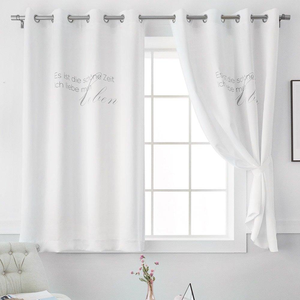 [오늘출발][신상품]까르데코 앨리스 뷰티풀라이프 화이트암막커튼 1장 2size