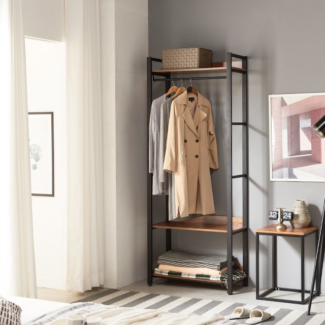 [신상품]헤이몰리 뉴트 철제 드레스룸 800 1단 행거