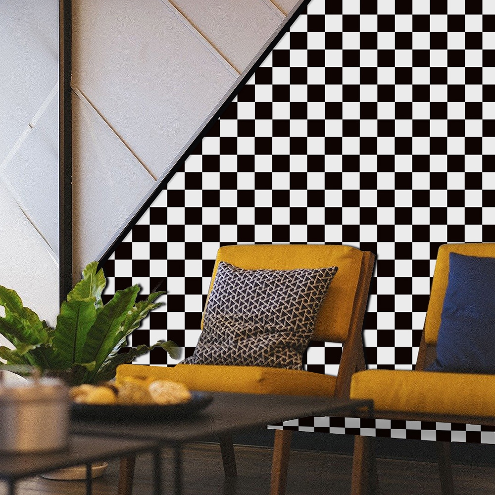 [신상품]데코나라 EDS-401 체스판 데코시트지 PVC 체크시트 포인트 셀프리폼 홈퍼니싱