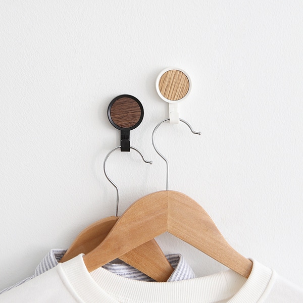 [신상품] 히키스 우드디자인 인테리어 무타공 강력접착 리빙후크 LH80