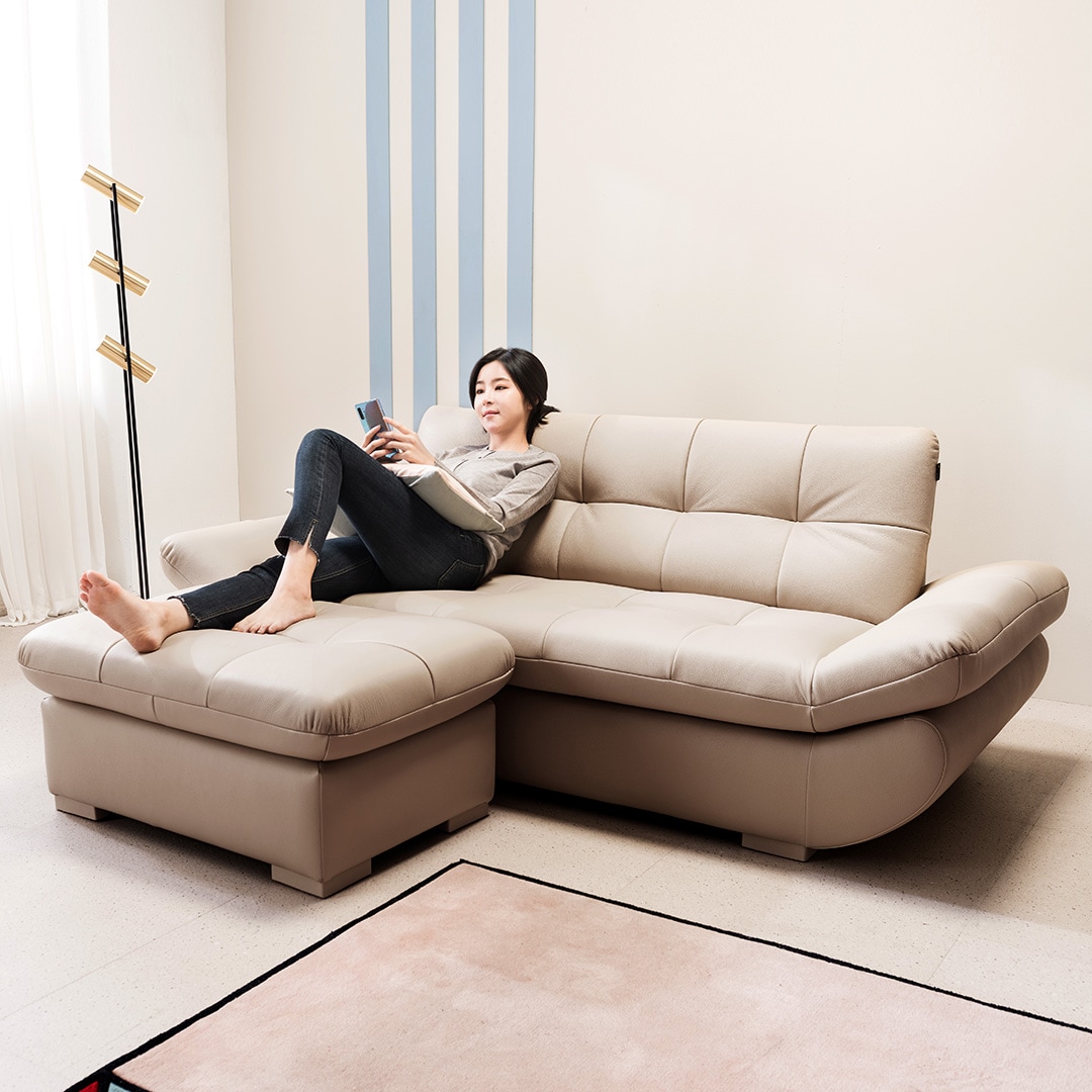 자코모 버블리2 3인 천연면피 소가죽소파 7colors (미기능성) 