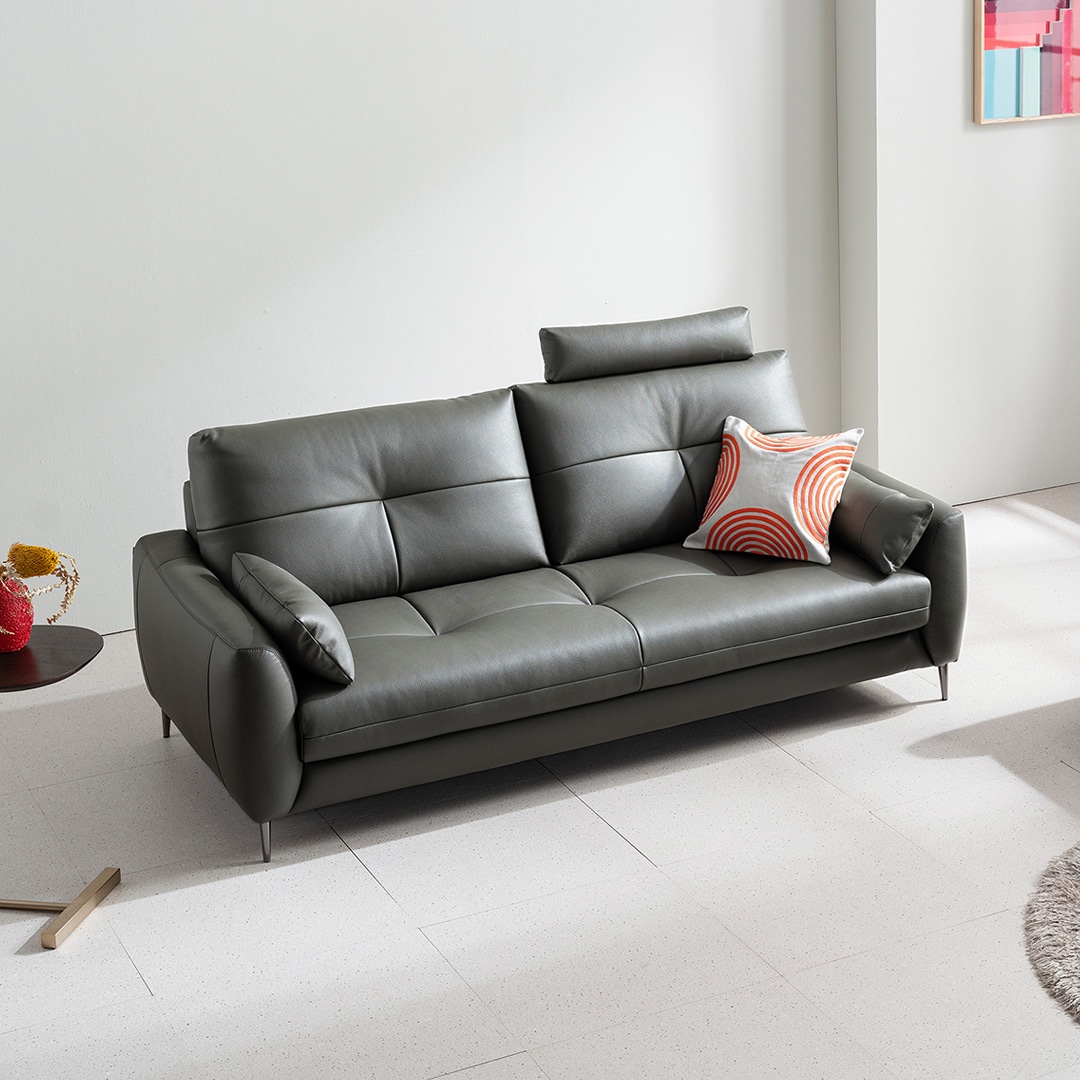 [신상품] 자코모 멜랑 3인 이태리 천연면피 소가죽소파 6colors