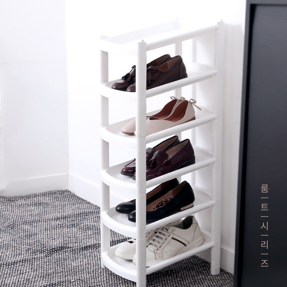 리빙해피 룸트 슬림 신발정리대 6단 (3color) - 01.화이트 