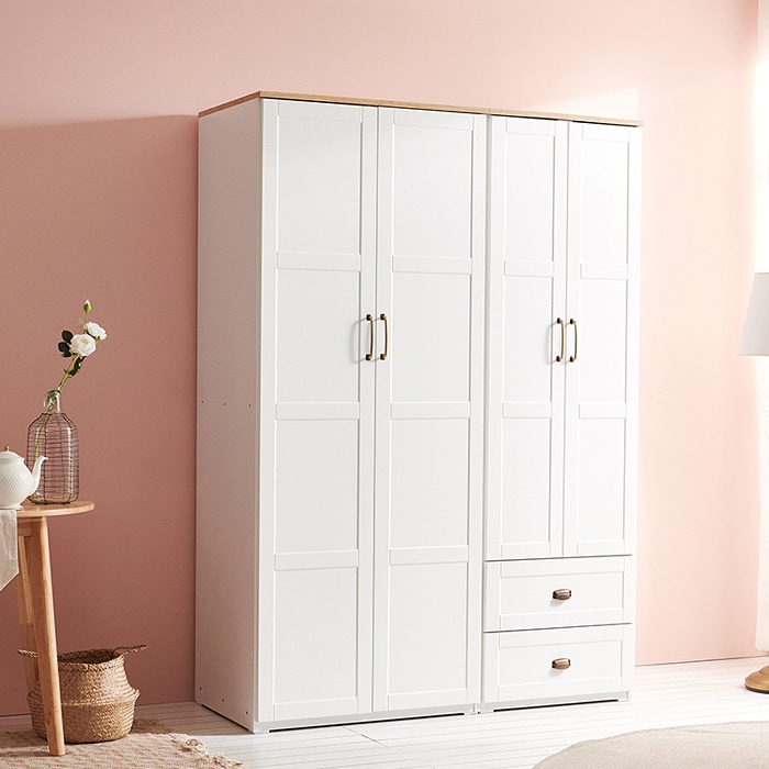 나무뜰 듀엘 키큰 1400 서랍 옷장 BSC271C 