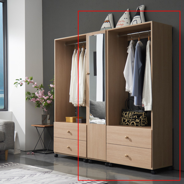 더젠 프릭스900 이동식 거울수납드레스행거옷장세트6 