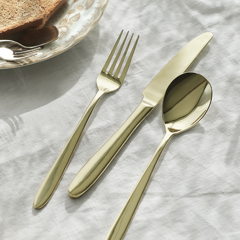 [신상품] 데이즈룸 카페 웨스트라인 밀러 디너포크(TBF) 골드 커트러리