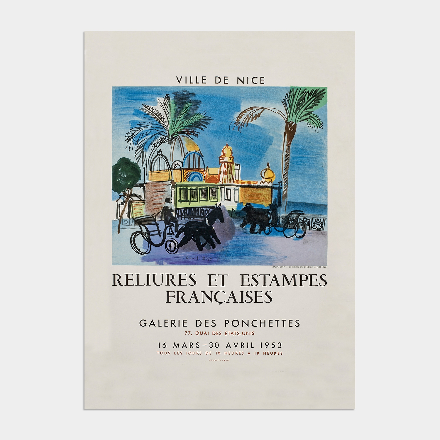 [신상품]멜팅스튜디오 라울 뒤피 명화 인테리어 아트 포스터 액자 / 12 니스의 카지노 /