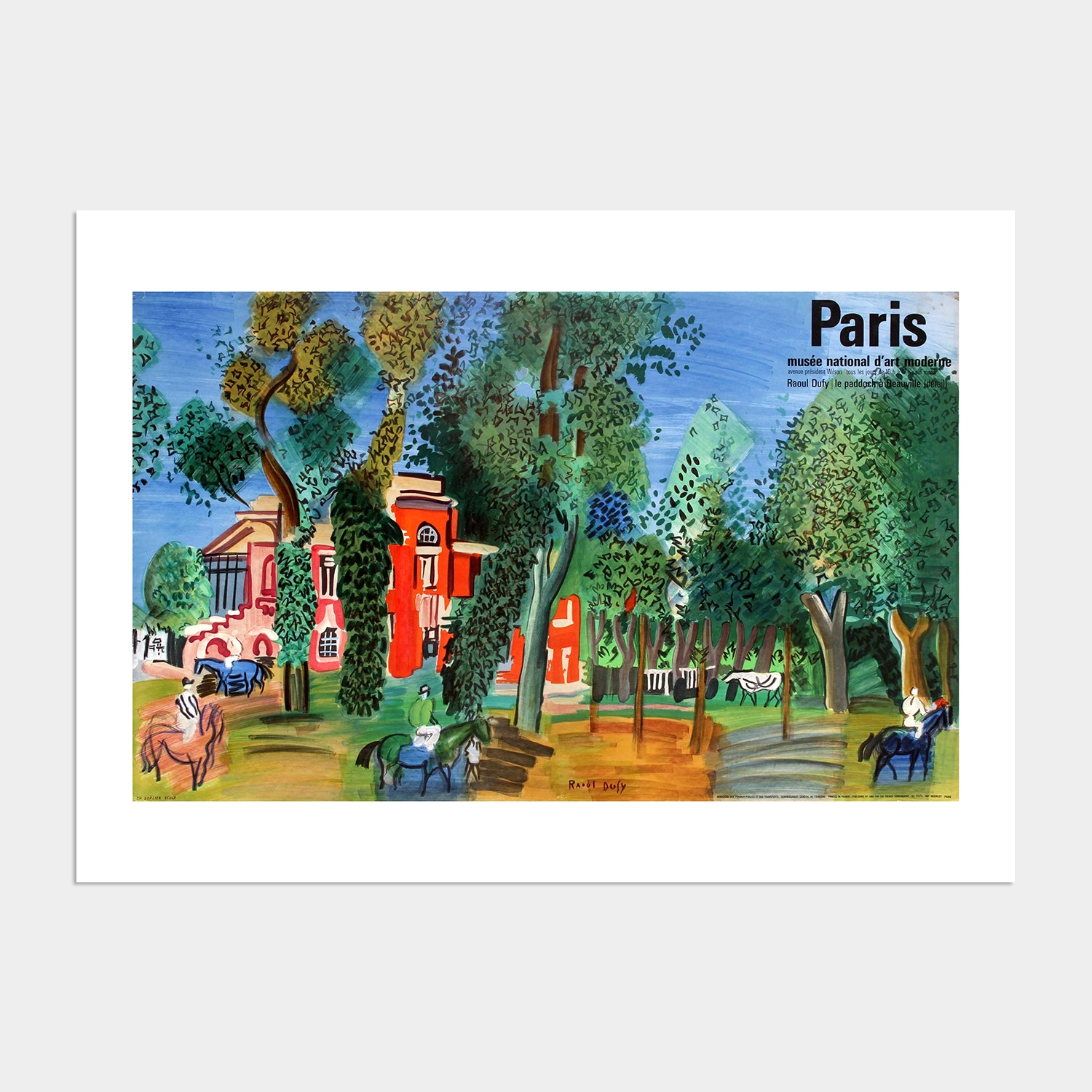 [신상품]멜팅스튜디오 라울 뒤피 명화 인테리어 아트 포스터 액자 / 21 도비유 경마장 /