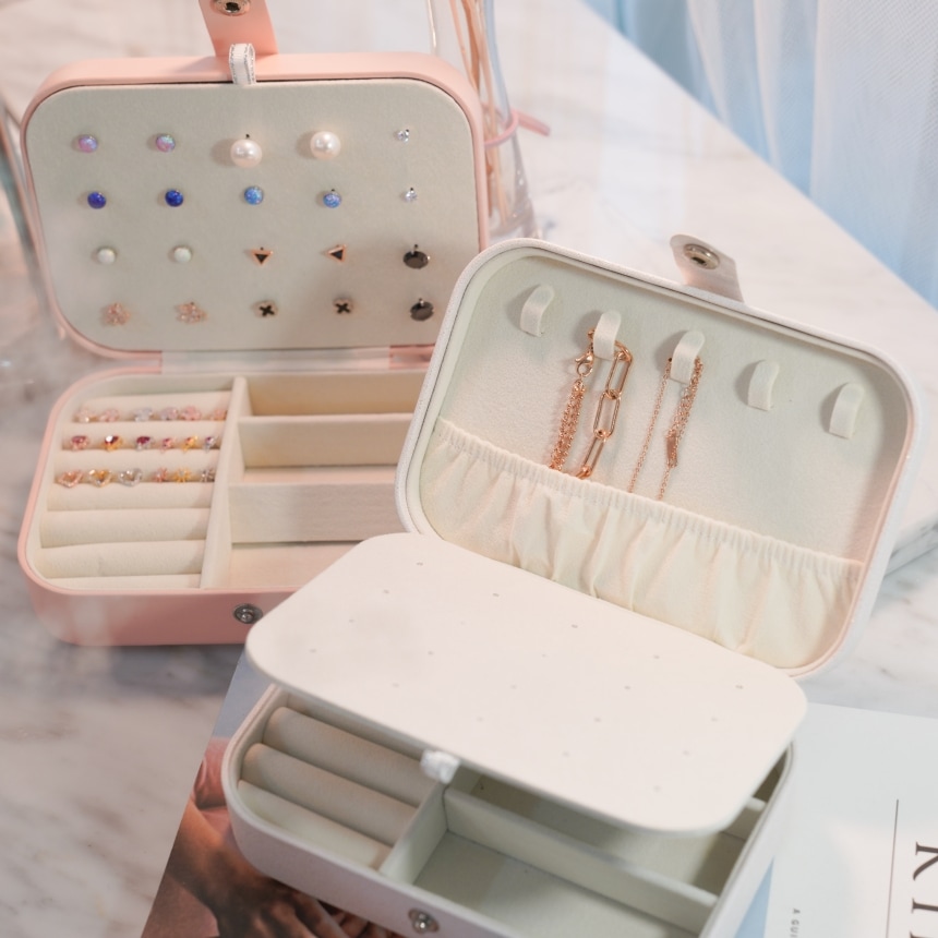 [카와이][오늘출발][신상품]카와이 쉬폰 미니 악세사리 귀걸이 보관함 주얼리 보석함
