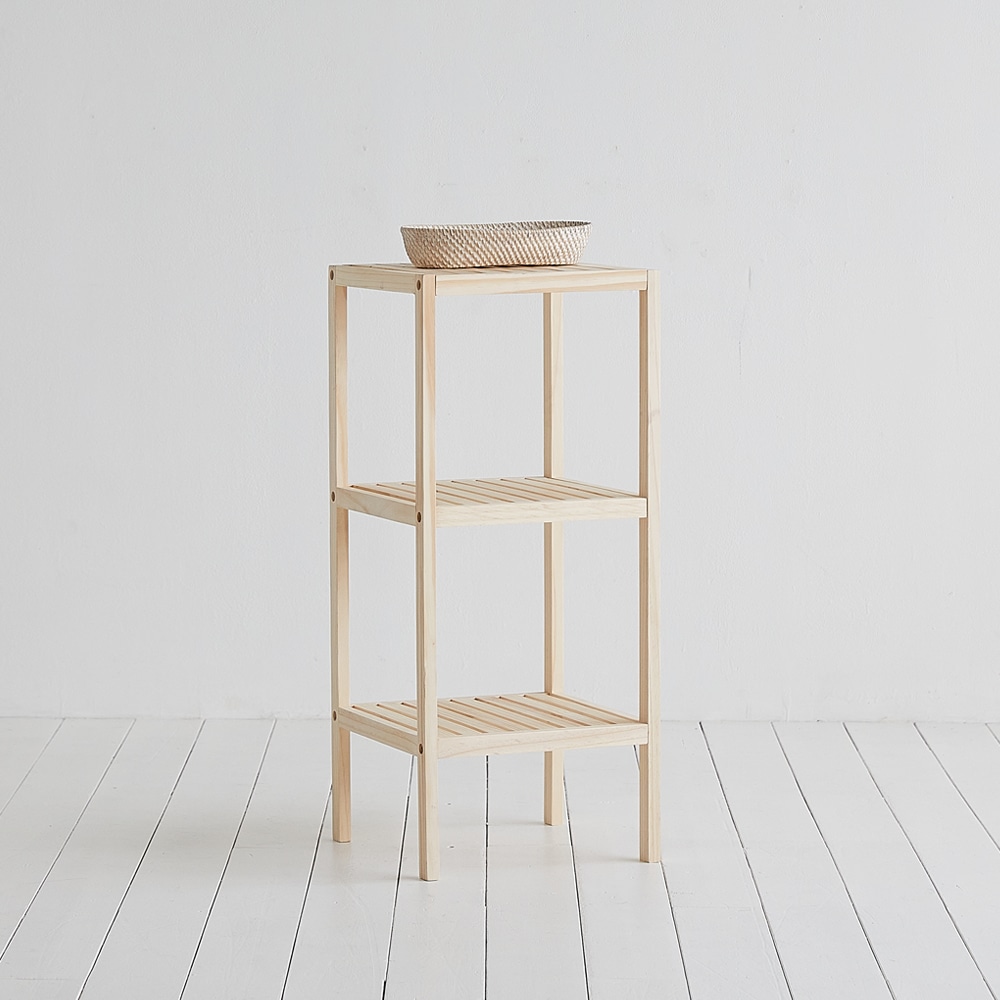 [신상품] 먼데이하우스 순수원목 선반장 3colors (세로3단)