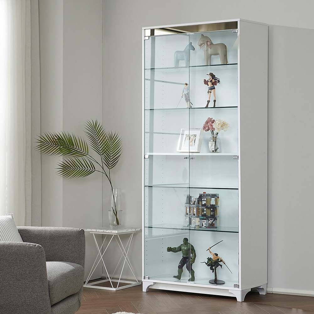 모던탑21 프렌즈 800 6단 유리 장식장 3colors 