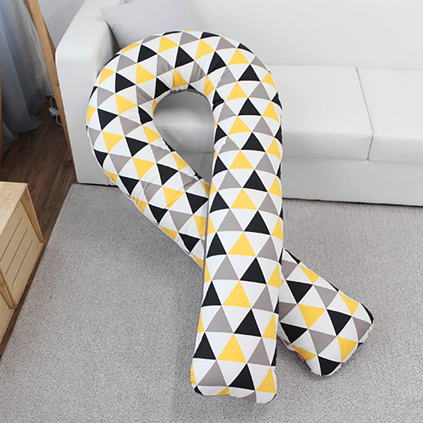 이블랑 U자 대형 바디필로우 믹스마운틴 옐로우