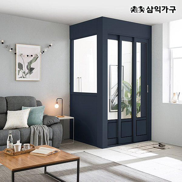 삼익가구 레오 ㄱ자형 슬림 중문 시공 3연동 1500 하부고시형 