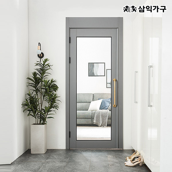 삼익가구 아모르 ㅡ자형 여닫이 도어 중문 시공 900 오픈형 