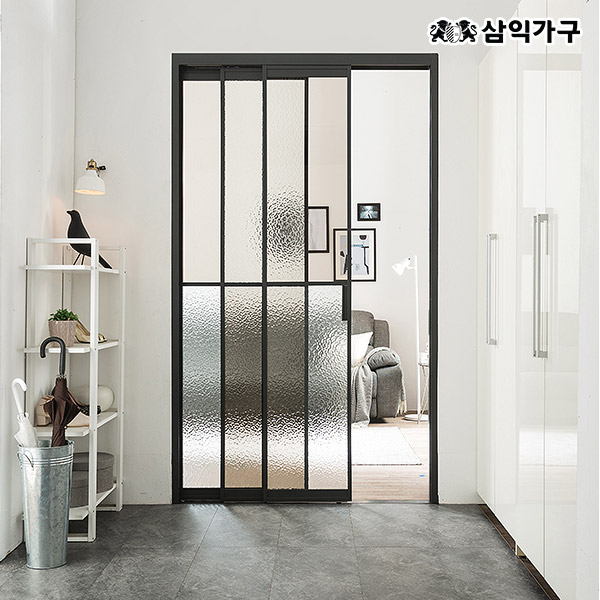 [신상품] 삼익가구 스텔라 ㅡ자형 울트라 슬림 중문 시공 3연동 1700 오픈형