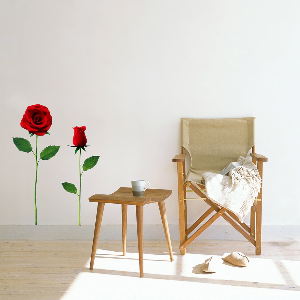 [신상품]데코나라 DEP-1000 장미 포인트스티커 시트지 PVC 거실아트월 접착식데코