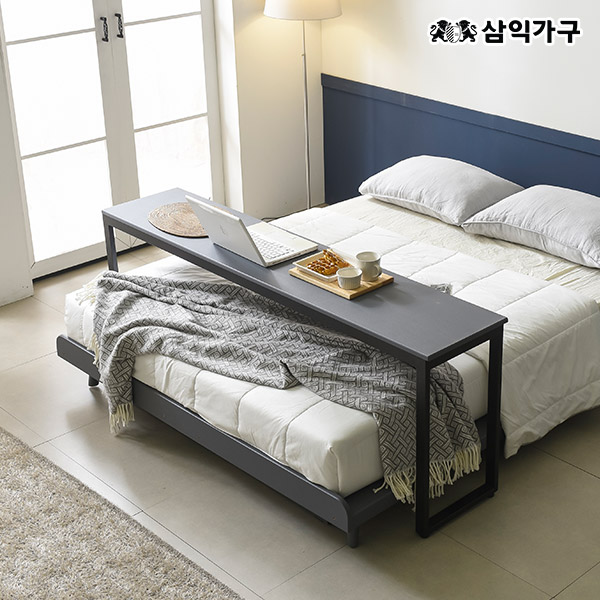 삼익가구 그레이 다용도 베드테이블(퀸) 