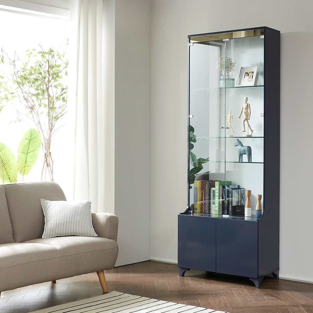 모던탑21 슬림라인 800 유리 장식장 피규어 진열장 다용도 수납장 5colors 
