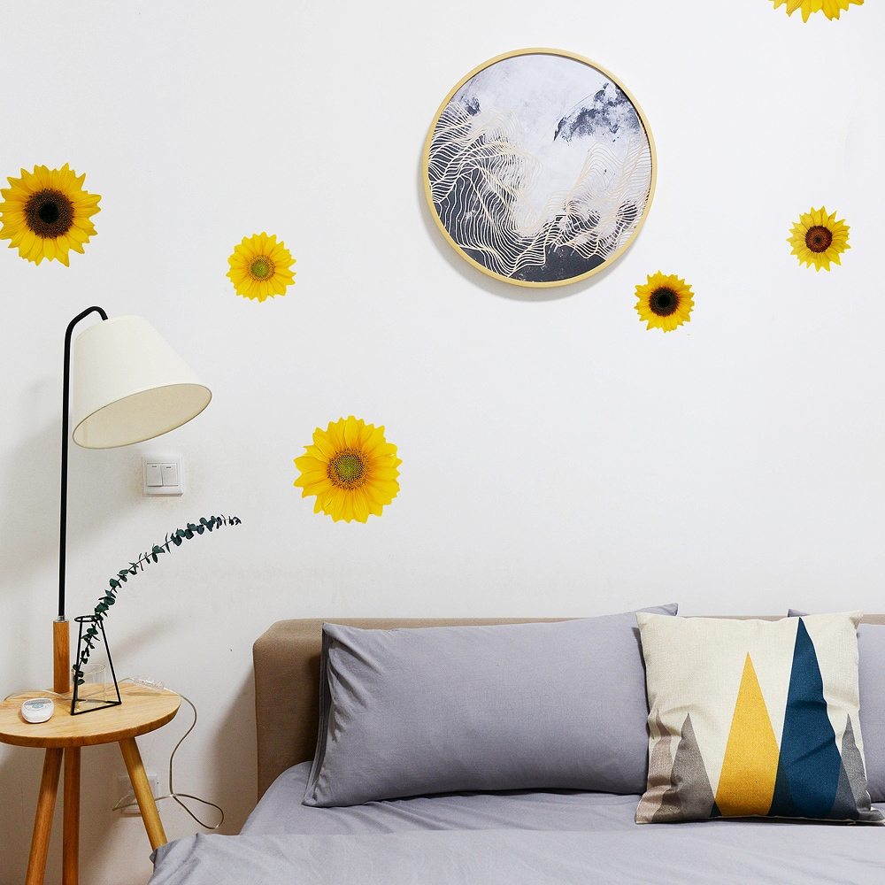 [신상품]데코나라 해바라기 송이 포인트스티커 DIY시트지 DEP-1003 셀프인테리어 접착식데코