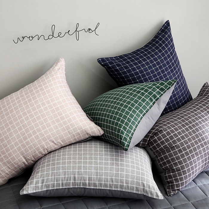 [신상품]타카타카 울트라파인화이바 모어체크 베개커버 (50x70) 5colors