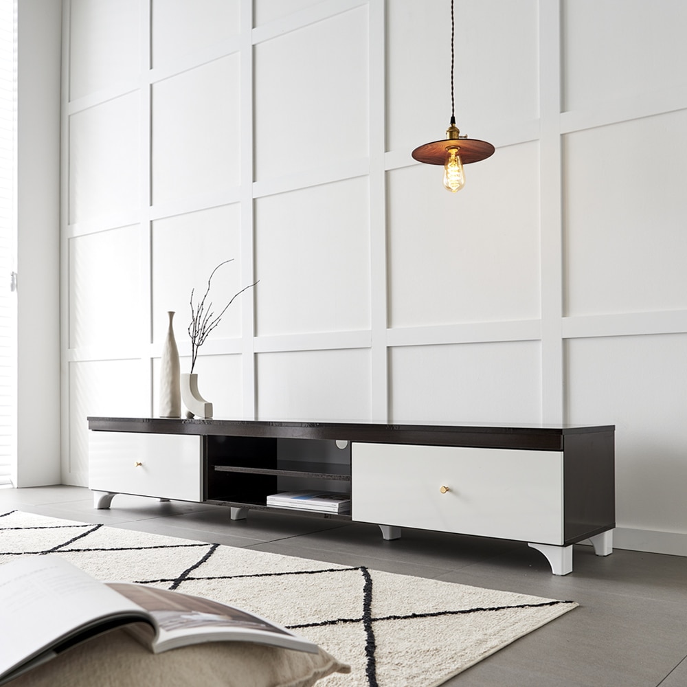 [신상품] 플라망 블랑코 1800 오픈형 거실장 TV장